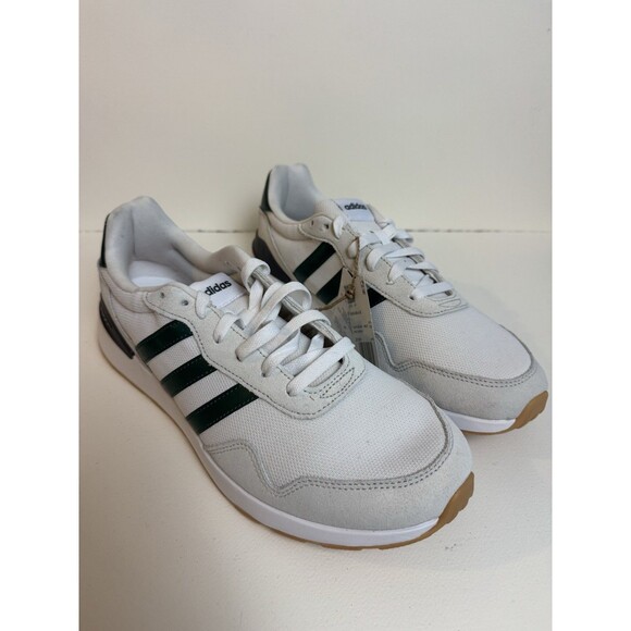 Adidas Run 60\'s 4.0 Sneakers Size 10.5 White Green Shoes Suede Mesh Blend main image 7